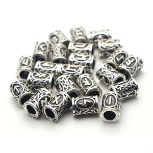 Cuentas de Runas de Vikings nórdicos de aleación <span class=keywords><strong>para</strong></span> barbas, colgantes <span class=keywords><strong>para</strong></span> el pelo y pulseras DIY - Product Image 5