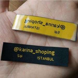 Großhandel <span class=keywords><strong>Hot</strong></span> Melt Adhesive <span class=keywords><strong>Woven</strong></span> Label Eisen auf Stoffe ti ketten - Product Image 3