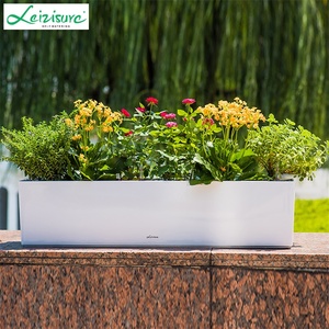 Leizisure Grote Tuinieren Rechthoekige Home Goederen Venster Plastic <span class=keywords><strong>Planter</strong></span> Dozen Self Watering Bloempot - Product Image 2