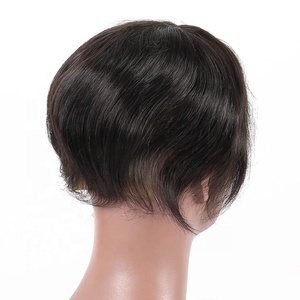 Highknight – perruques de cheveux masculins pour hommes, qualité 10A, peau Super fine, toupet de cheveux humains pour hommes noirs - Product Image 6