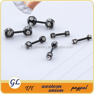 BA01015 <span class=keywords><strong>piercing</strong></span> bilanciere in cristallo placcato oro - Product Image 3
