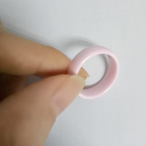 <span class=keywords><strong>Image</strong></span> personnalisée ou mots laser gravé à l'intérieur ou à l'extérieur blanc anneau en céramique bijoux - Product Image 4