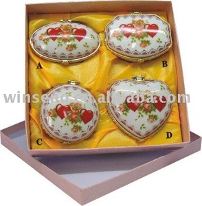 Boîte trinokt personnalisée en porcelaine, coffret en promotion - Product Image 1