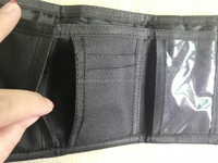 Dompet Anak Murah Tiga Lipat Logo Cetak Kustom 600D Poliester Kartu Kredit Dompet Pendek