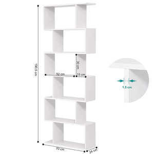 Moderna in legno scaffale cubo mensola di esposizione e divisorio 6 Fila di Stoccaggio Scaffalatura Scaffale unità - Product Image 5
