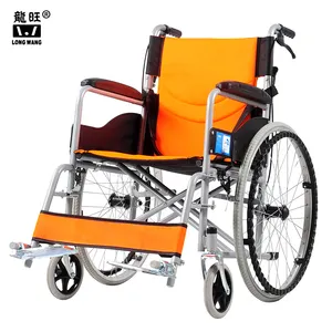 Económico discapacitados manual de acero luz peso de transporte silla de ruedas plegable para inválida KURSI RODA para inválida