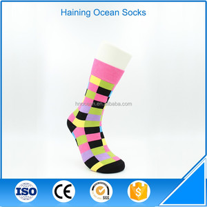 Coloré rayé <span class=keywords><strong>treillis</strong></span> en vrac coton hommes d'affaires chaussettes - Product Image 3