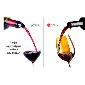 Пользовательские 7,5 см серебряная капля наливания вина Виски фольга бар аксессуары для вина наливания носик карты - Product Image 2