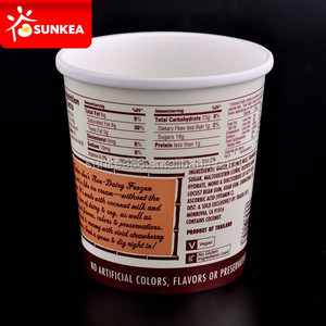 Lebensmittel qualität Papier doppelt PE Material Einweg 16 Unzen Papier Eis becher