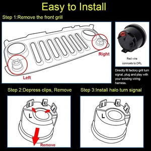 OVOVS Đèn LED Tín Hiệu Rẽ Chắn Bùn Phía Trước Với Ống Kính Màu Hổ Phách Màu Khói Cho Xe <span class=keywords><strong>Jeep</strong></span> <span class=keywords><strong>Wrangler</strong></span> Jk - Product Image 5