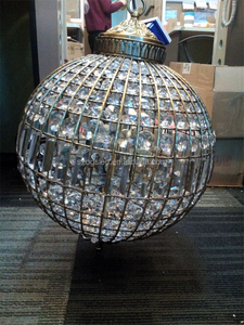 Vintage moderno bronce cobre araña bola redonda globo en forma de cristal colgante Luz - Product Image 6