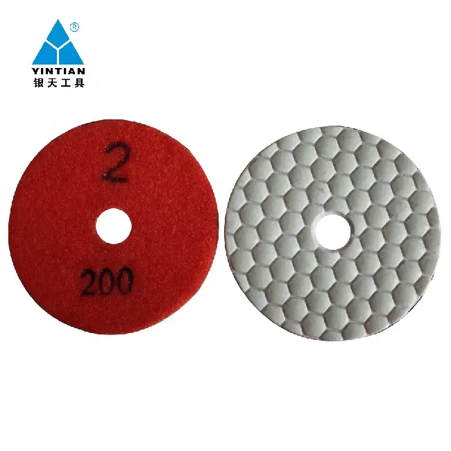 3# 4inch dry use stone grinding abrasive polishing discs with buff