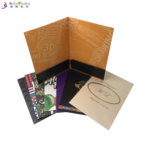 Tuỳ Chỉnh LOGO Văn Phòng TrườNg A5 A4 Tái Chế Giấy Rocsument Hai Túi Trình Bày Tập Tin Thư Mục Với Thẻ Kinh Doanh Khe Cắm - Product Image 1