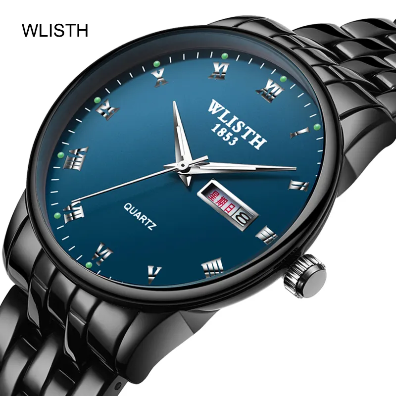 High Quality Full Steel Waterproof Watches Women Wrist Luxury Watch Couple Custom logo
