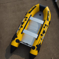 Bateau pneumatique à haute performance, fonctionnement fluide, plancher en aluminium résistant à la corrosion