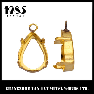 Boş pençe küpe ayarı pirinç kolu geri takı küpe ayarları taş - Product Image 2