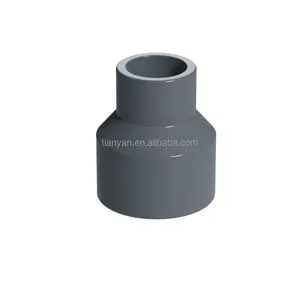 UPVC plastique PN16 pression Joint En Caoutchouc tuyau raccord gris réduire le couplage pour l'utilisation de L'industrie