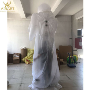 Marionnette fantôme blanche <span class=keywords><strong>gonflable</strong></span> à éclairage led <span class=keywords><strong>géant</strong></span>, costume de poupée de marche pour festival ville parade Z03 - Product Image 2