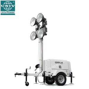 Hệ Thống Năng Lượng Mặt Trời Chất Lượng Cao <span class=keywords><strong>LED</strong></span> Light Tower <span class=keywords><strong>Generator</strong></span> AC Single Phase 10KVA Portable <span class=keywords><strong>LED</strong></span> Chiếu Sáng Tháp 9M Thủy Lực Mast - Product Image 4