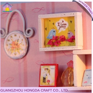 Puzle 3d para dormitorio <span class=keywords><strong>de</strong></span> niña rosa, casa <span class=keywords><strong>de</strong></span> ensueño artesanal para niños, juguete en miniatura, venta al por mayor - Product Image 6