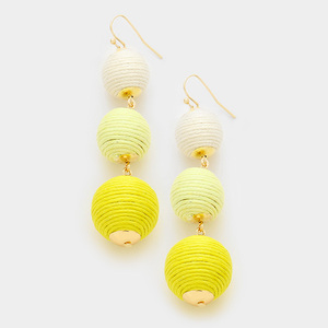 Triple hilo envuelto Multi Color <span class=keywords><strong>Bon</strong></span> Crispin bola cuelga los pendientes de gota - Product Image 1