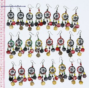 Boucles d'oreilles élégantes en gros à la mode Design élégant fabriqué à la main avec du fil de couleur pour l'art des bijoux fantaisie - Product Image 2