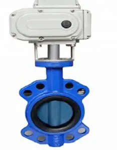 Factory price CTB DN65 DN150 DN500  iron motorized butterfly valve with 24v 220v electric actuator