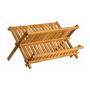 <span class=keywords><strong>Escurridor</strong></span> <span class=keywords><strong>de</strong></span> vajilla <span class=keywords><strong>de</strong></span> bambú con 16 rejillas, nuevo diseño creativo, producto pequeño - Product Image 1