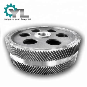 Engranaje helicoidal doble de acero forjado industrial de gran diámetro OEM 42CrMo Metal Herringbone Gear - Product Image 5