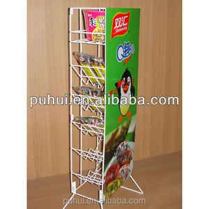 Tùy Chỉnh Bàn Đứng 2 Kệ Cửa Hàng Nước Giải Khát Khuyến Mãi Bán Lẻ Kim Loại Xoay Dây Truy Cập Chai Treo Hiển Thị Giá - Product Image 6