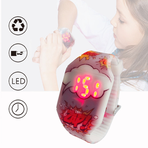 Orologio da polso per bambini in silicone, economico, con cartoni animati, pronto per la spedizione, orologio digitale a LED touch. - Product Image 2
