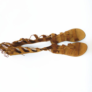 Été Gladiateur Femmes Sandales À Bout Ouvert Genou Haute Sandales - Product Image 2