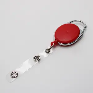 Heavy Duty Oval Retractable Metal Badge Reels For Key Holder