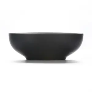 크리 에이 티브 멜라민 시뮬레이션 도자기 한국어 플라스틱 블랙 매트 일본 식기 그릇 수프 그릇