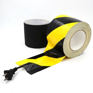 Échantillon gratuit de tissu de vinyle noir à haute adhérence <span class=keywords><strong>sans</strong></span> résidu de résine de caoutchouc durci ruban de tunnel gaffer de chemin de câble <span class=keywords><strong>enduit</strong></span> de zone - Product Image 2