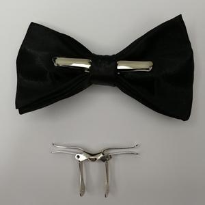 Pince à nœud <span class=keywords><strong>papillon</strong></span> en métal couleur <span class=keywords><strong>or</strong></span> avec accessoires de fixation - Product Image 4