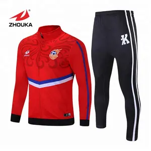 Custom Uw Eigen Rode Voetbalshirts Training Trainingspak Voor Voetbalteam Club