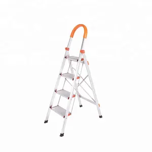 4 steps Aluminum Folding House hold handrail ladder