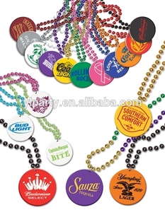 ขายส่งที่กำหนดเอง Mardi Gras ลูกปัดสร้อยคอตกแต่งเหรียญที่กำหนดเอง