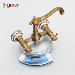 Grifo <span class=keywords><strong>de</strong></span> <span class=keywords><strong>Cocina</strong></span> Antiguo <span class=keywords><strong>de</strong></span> <span class=keywords><strong>Pared</strong></span> Fyeer con Doble Manija Cruzada - Product Image 6