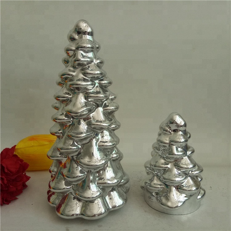 Décoration De Noël Pottery Barn – Sapin En Verre Mercure Argenté – Neuf
