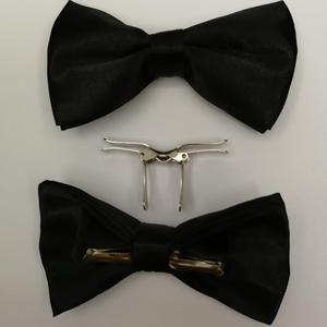 Pince à nœud <span class=keywords><strong>papillon</strong></span> en métal couleur <span class=keywords><strong>or</strong></span> avec accessoires de fixation - Product Image 3