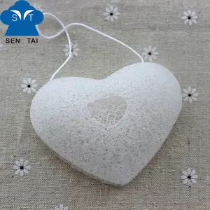 Heart Shape 100% Natural Facial Washing Konjac Sponge