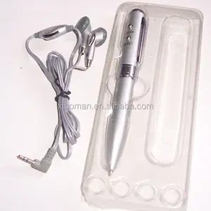 Button batteries power supply writing radio Function fm type portable writing ball pen radio