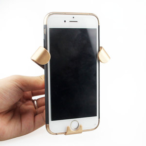 VISONTER Marque J Triangle Forme Pression Mobile Phone Holder Car Air Vent Mount Pour iPhone Samsung Huawei Xiaomi - Product Image 2