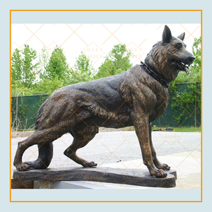 Escultura de Perro <span class=keywords><strong>Pastor</strong></span> Alemán de Bronce de Tamaño Real para Decoración de Jardín, <span class=keywords><strong>en</strong></span> <span class=keywords><strong>Venta</strong></span> - Product Image 4