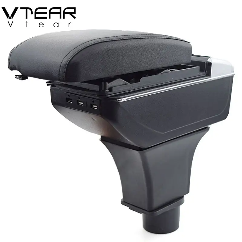 Vtear Armrest Interior Center Console Storage Box Arm Rest Car-Styling Decoration Accessories Parts for Smart fortwo forfour