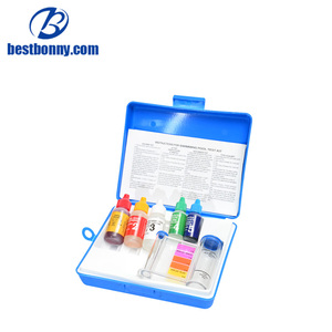 Cinco manera piscina kit de prueba para PH CL bromo alcalinidad ácido demanda con el caso colección básica - Product Image 1