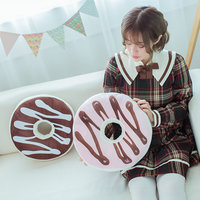 Cojín 3D en forma de donut, almohada suave y creativa antiestrés, venta al por mayor