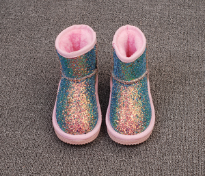 Autunno e inverno nuovi stivali da <span class=keywords><strong>neve</strong></span> per bambini stivali caldi stivali corti da ragazza paillettes <span class=keywords><strong>scarpe</strong></span> di cotone da ragazza - Product Image 3